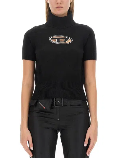 Shop Diesel M-argaret Jersey In Black