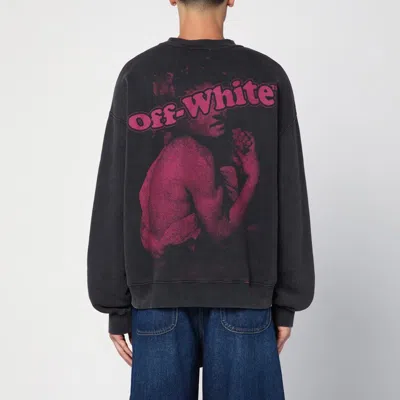 OFF-WHITE OFF-WHITE BLACK SWEATSHIRT WITH LOGO PRINT MEN 