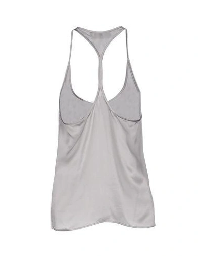 Shop Dsquared2 Silk Top In Grey