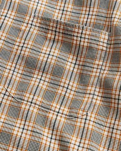 Billy Reid Micro-herringbone Plaid Tuscumbia Shirt Button-down In Scarab/barley