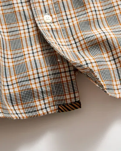 Billy Reid Micro-herringbone Plaid Tuscumbia Shirt Button-down In Scarab/barley