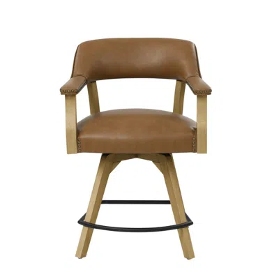 Steve Silver Rylie Counter Camel Pu Arm Chair