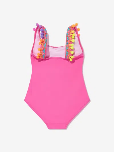 Selini Action Girls Pom Pom Swimsuit In Blue