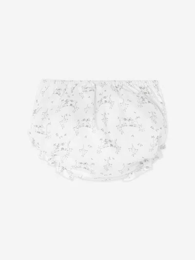 Paz Rodriguez Baby Girls Cotton Dress With Bloomers In White