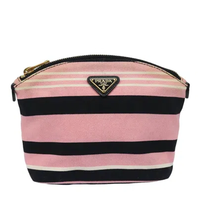 Pre-owned Prada Canvas Clutch Bag () In Pink