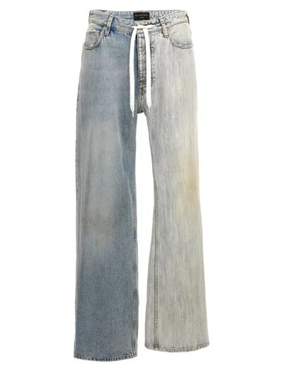 Balenciaga Fifty-fifty Jeans Light Blue In Blue