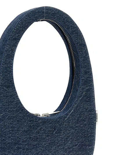 Shop Coperni 'denim Mini Swipe Bag' Handbag In Blue