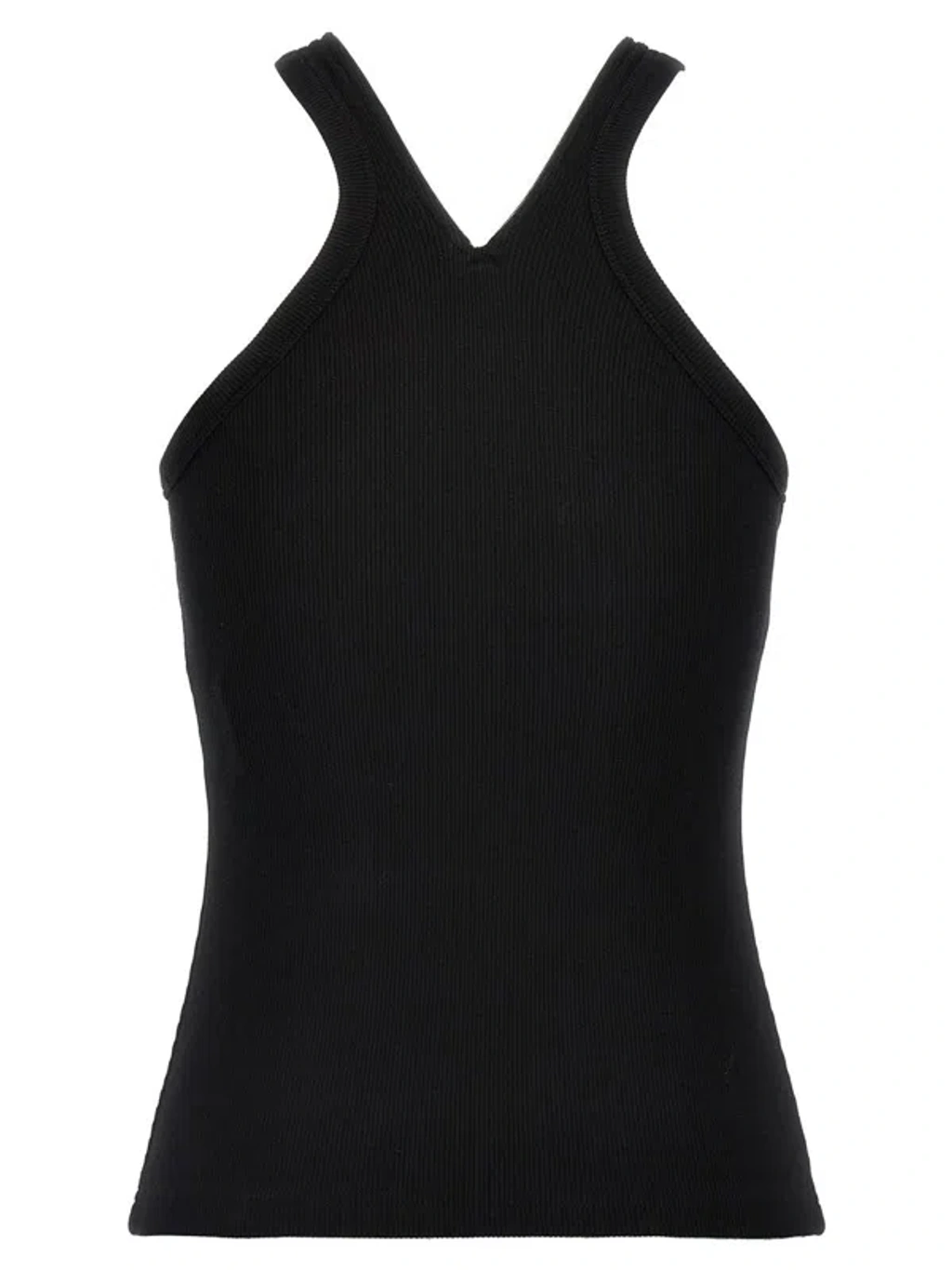 ★Courreges★ Logo Embroidered Sleeveless Knit Top Black 323 Courrèges Logo-embroidered Ribbed Tank Top In Black | ModeSens