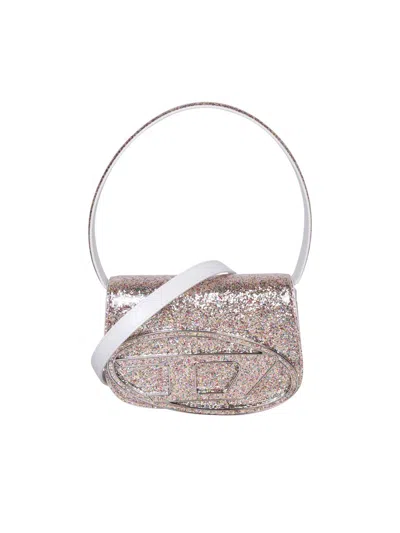 Diesel Structured Bag In Glittery Leather