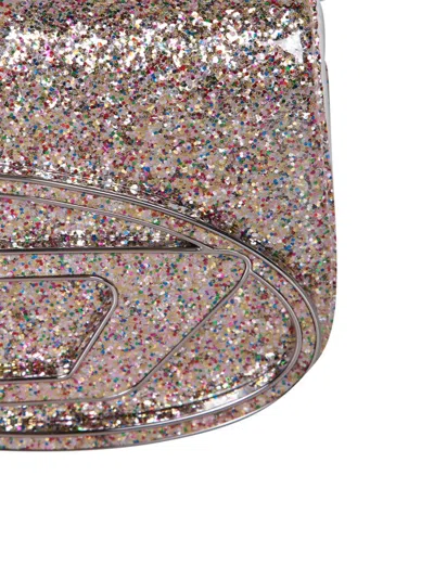 Diesel Structured Bag In Glittery Leather
