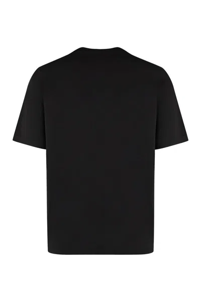 Dsquared2 Mens Black Brand-print Crewneck Regular-fit Cotton-jersey T-shirt
