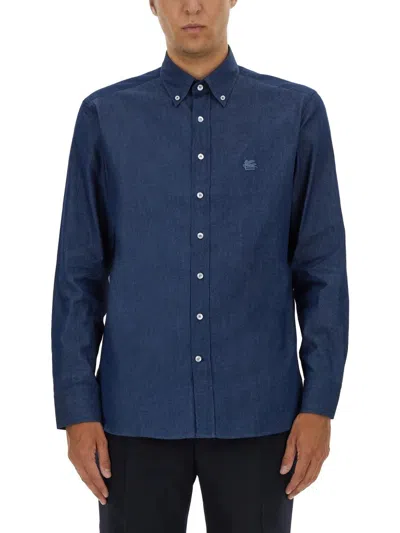 Etro Shirts In Blue