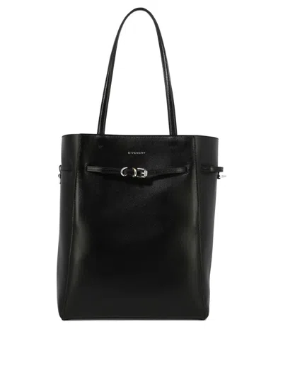 Givenchy Small Voyou Calf Leather Tote Bag In Black