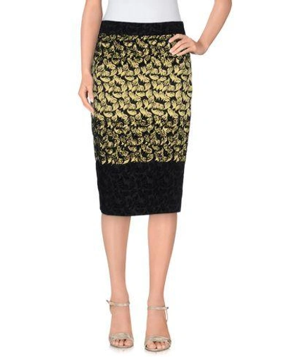 Shop Red Valentino Knee Length Skirt In Yellow