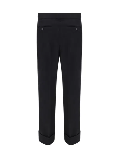 Gucci Wool Cropped Trousers In Black