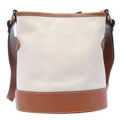Isabel Marant Samara Cotton Canvas Shoulder Bag In White