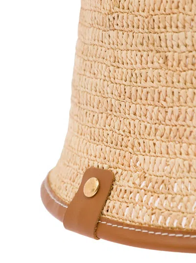 Jacquemus Le Bob Soli Raffia Hat In Brown