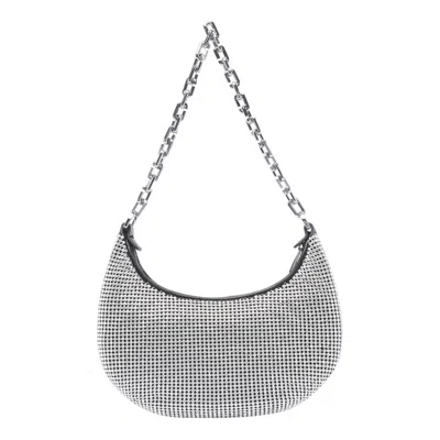 Marc Jacobs The Small Curve Leather Shoulder Bag In Silver