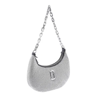 Marc Jacobs The Small Curve Leather Shoulder Bag In Silver