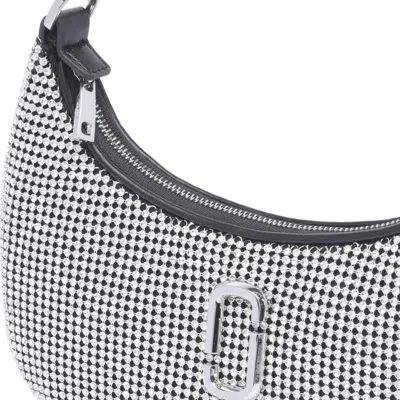 Marc Jacobs The Small Curve Leather Shoulder Bag In Silver