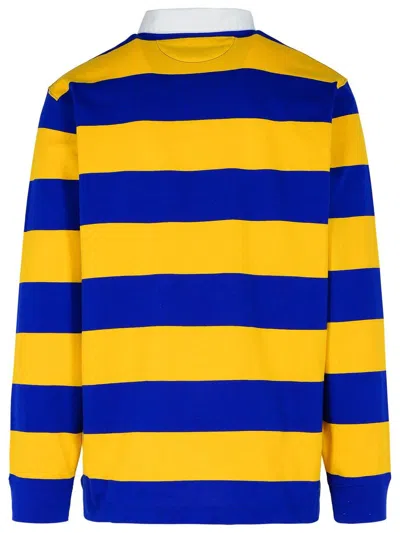 Polo Ralph Lauren The Iconic Rugby Shirt Man Polo Shirt Bright Blue Size L Cotton In Yellow