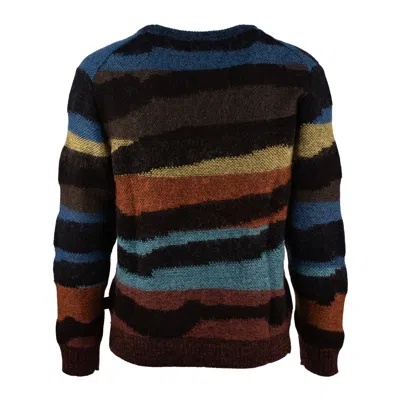 Paul Smith Multi-wave Stripe Cotton-mohair Sweater In Multicolor