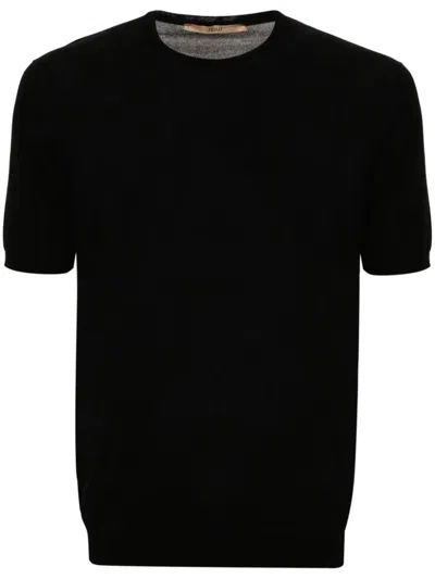 Roberto Collina Short Sleeves Crew Neck T-shirt Clothing In Blue