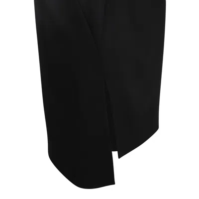 Versace Black Asymmetric Pencil Skirt In Black