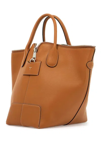 Shop Tod's Leather Medium-sized Swing Bag For Women In Brown