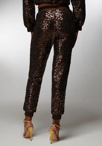 Bebe X Ciara Sequin Jogger In Dark Astro