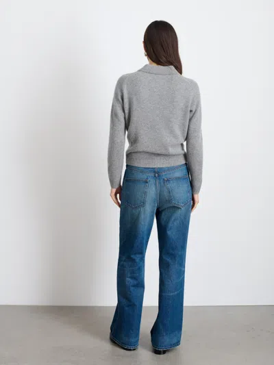 Alex Mill Alice Polo In Cashmere In Heather Grey