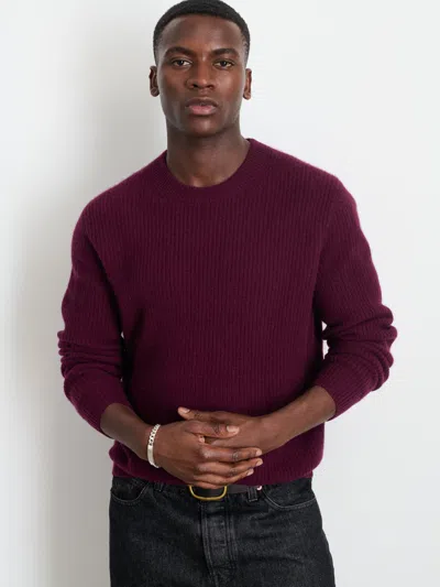 Alex Mill Jordan Sweater In Washed Cashmere In Bordeaux