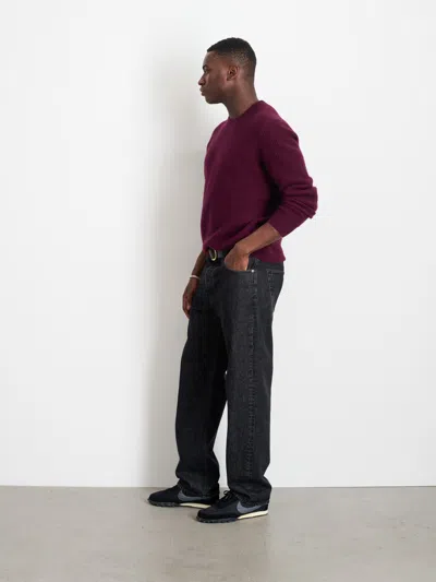Alex Mill Jordan Sweater In Washed Cashmere In Bordeaux