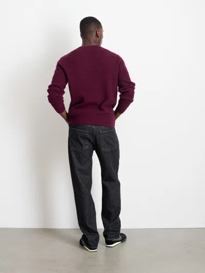 Alex Mill Jordan Sweater In Washed Cashmere In Bordeaux