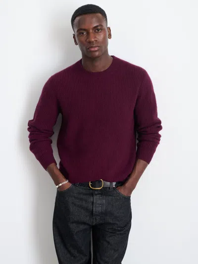 Alex Mill Jordan Sweater In Washed Cashmere In Bordeaux