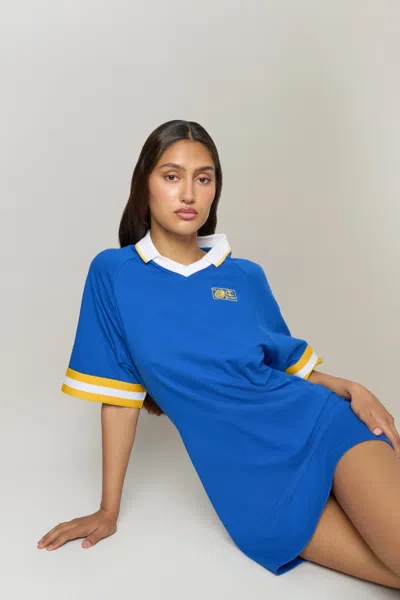 Danielle Guizio Ny Guizio X Champion Waisted Jersey Dress In Surf The Web