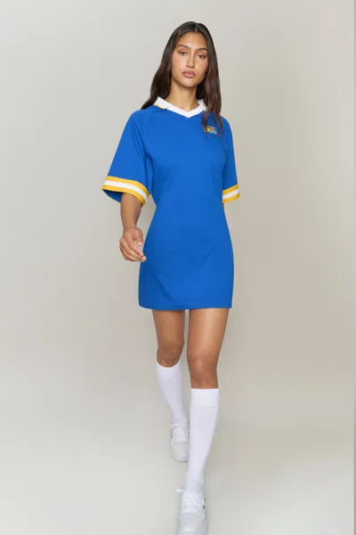 Danielle Guizio Ny Guizio X Champion Waisted Jersey Dress In Surf The Web