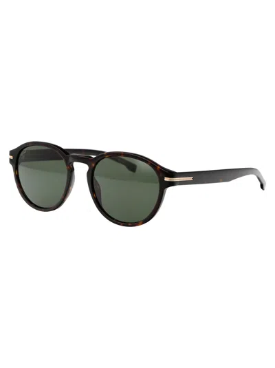 Hugo Boss Avana Acetate Sunglasses In Black