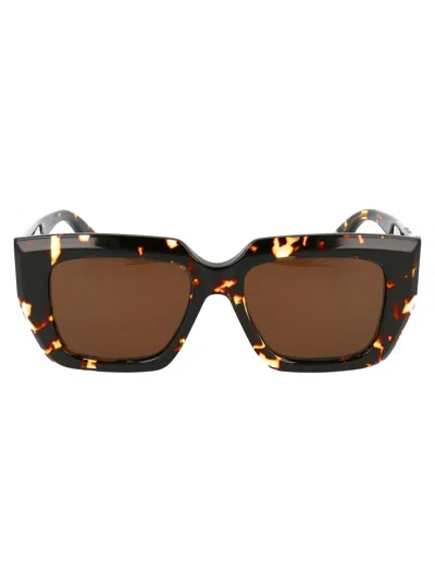 Bottega Veneta Acetate Havana Sunglasses In Brown