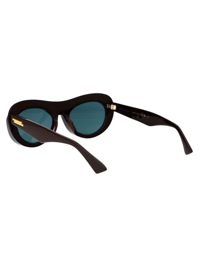 Bottega Veneta Brown Scoop Round Acetate Sunglasses