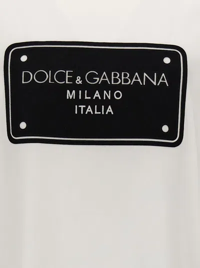 Shop Dolce & Gabbana Logo T Shirt In White/black