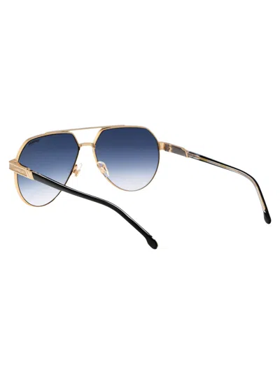 Carrera Gold Metal Sunglasses In Blue