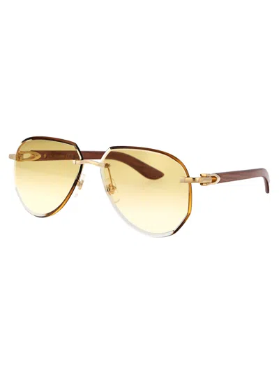 Shop Cartier Aviator Sunglasses Ct0440 S 004