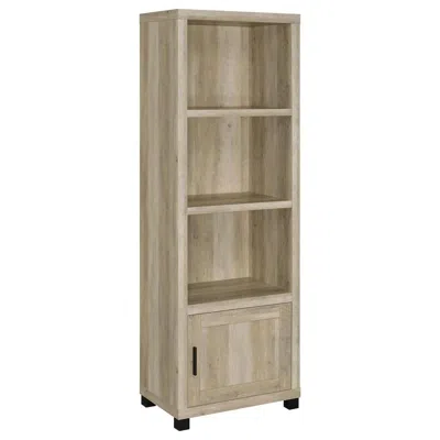 Coaster Sachin 3-shelf Media Tower With Storage Cabinet Antique Pine