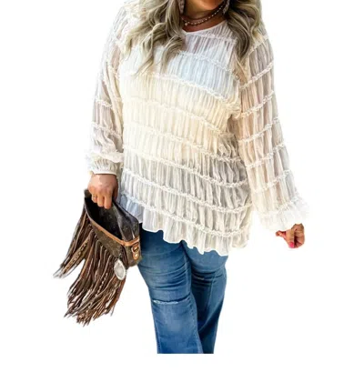 Blakeley Amelia Top In Ivory In Beige