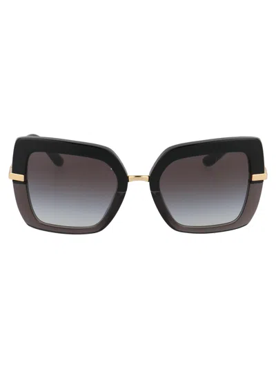 Dolce & Gabbana Womens Black Dg4373 Square-frame Acetate Sunglasses