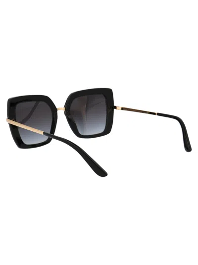 Dolce & Gabbana Womens Black Dg4373 Square-frame Acetate Sunglasses