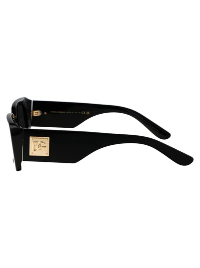 Dolce & Gabbana Black Acetate Sunglasses In Black