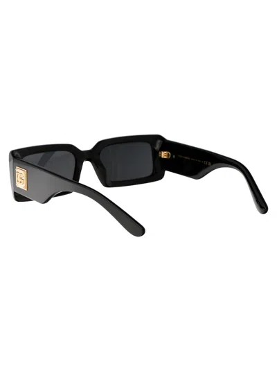 Dolce & Gabbana Black Acetate Sunglasses In Black