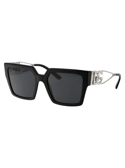 Dolce & Gabbana Crystal-embellished Square-frame Sunglasses